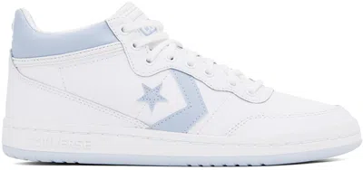 Converse White & Blue Cons Fastbreak Pro Leather & Nylon Sneakers In White/cloudy Daze/wh