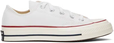 Converse White Chuck 70 Low Top Sneakers In White/garnet/egret