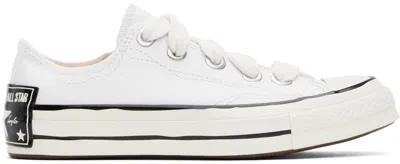 Converse White Chuck 70 Sketch Low Top Sneakers In White/black/egret