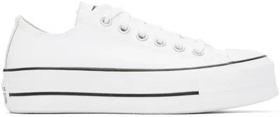 Converse White Chuck Taylor All Star Platform Sneakers In White/black