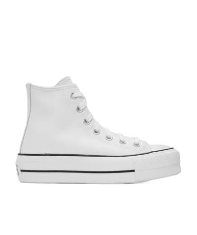 CONVERSE WHITE LOGO HIGH-TOP SNEAKERS