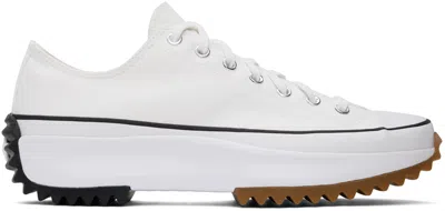 Converse White Run Star Hike Sneakers In White/black/gum