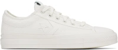 Converse White Star Player 76 Monochrome Low Top Sneakers In Vintage White/vinatg