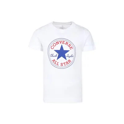 CONVERSE WHITE T-SHIRT FOR KIDS WITH LOGO