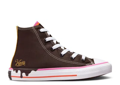 Converse Willy Wonka X  Chuck Taylor All Star High Ps 'chocolate Drip' In Brown