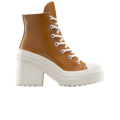 Pre-owned Converse Wmns Chuck 70 De Luxe Heel High 'cognac' In Brown