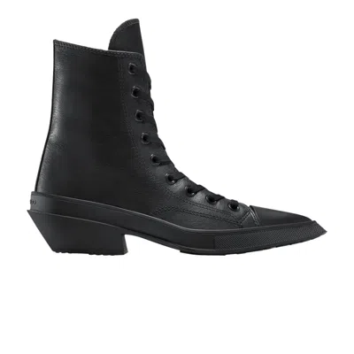Pre-owned Converse Wmns Chuck 70 De Luxe Pointed Leather High 'triple Black' | Women's Size 6