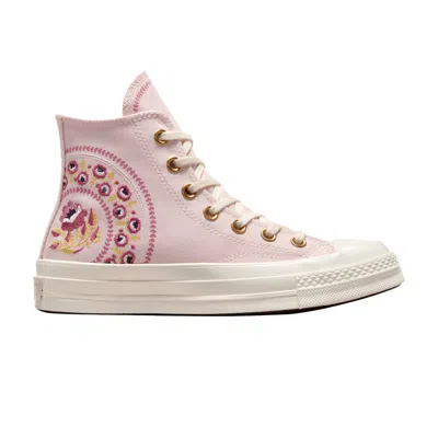 Pre-owned Converse Wmns Chuck 70 High 'embroidered Florals - Blush Hush Pink' | Women's Size 7.5
