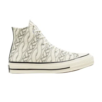 Pre-owned Converse Wmns Chuck 70 High 'runway Cable - Egret Black' In Cream