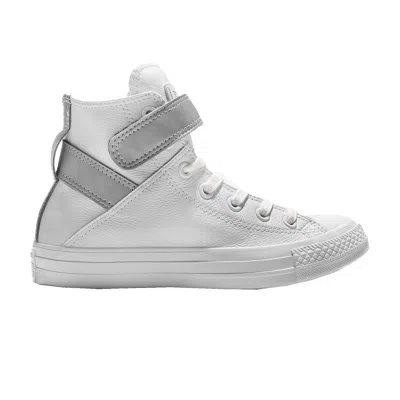 Pre-owned Converse Wmns Chuck Taylor All Star Brea Reflective Hi 'white Silver'