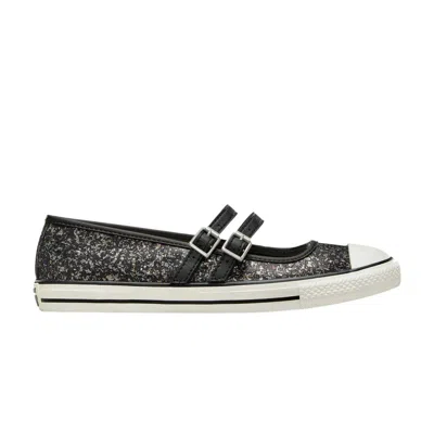 Pre-owned Converse Wmns Chuck Taylor All Star Dainty Mary Jane 'black Glitter' | Women's Size 5.5