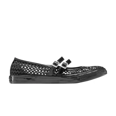 Pre-owned Converse Wmns Chuck Taylor All Star Dainty Mary Jane Knit 'black Total Eclipse' | Women's Size 10
