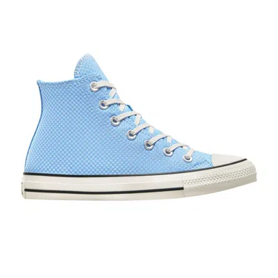 Pre-owned Converse Wmns Chuck Taylor All Star High 'checkered - Light Blue'