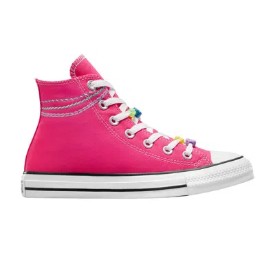 Pre-owned Converse Wmns Chuck Taylor All Star High 'embroidered Bracelet' | Pink | Women's Size 6