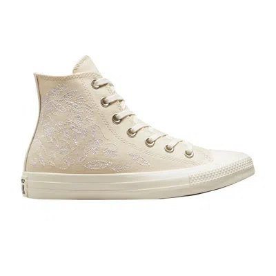 Pre-owned Converse Wmns Chuck Taylor All Star High 'embroidered Floral - Ivory' | Cream | Women's Size 8.5 In White