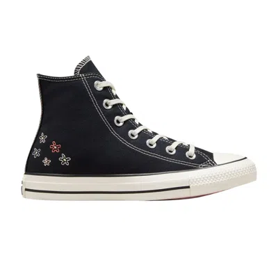 Pre-owned Converse Wmns Chuck Taylor All Star High 'embroidered Little Flowers' In Black