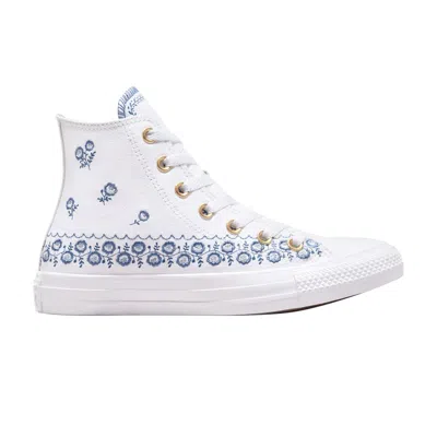 Pre-owned Converse Wmns Chuck Taylor All Star High 'free Spirit Florals' In White