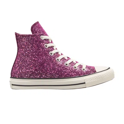 Pre-owned Converse Wmns Chuck Taylor All Star High 'glitter - Orchid Abyss' In Purple