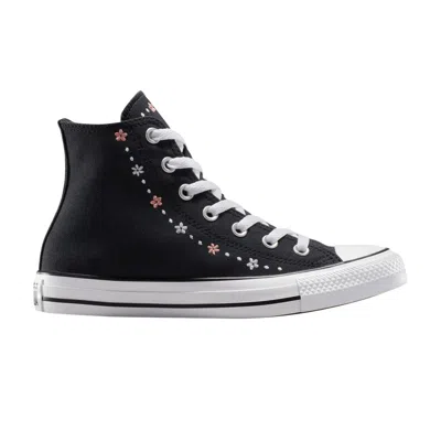 Pre-owned Converse Wmns Chuck Taylor All Star High 'petite Petals - Total Eclipse White' | Black | Women's Siz