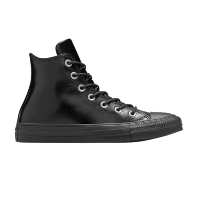 Pre-owned Converse Wmns Chuck Taylor All Star Leather High 'total Eclipse' In Black