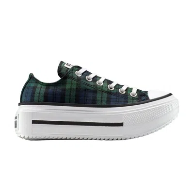 Pre-owned Converse Wmns Chuck Taylor All Star Lift Double Stack Platform Low 'plaid' | Green | Women's Size 5.