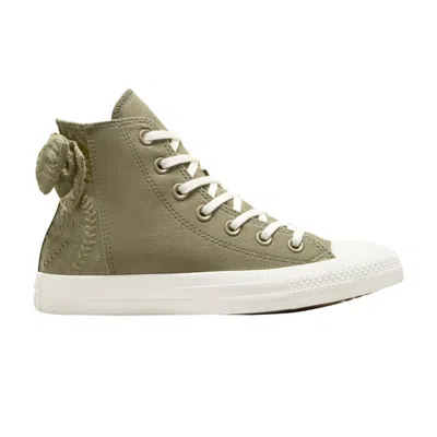 Pre-owned Converse Wmns Chuck Taylor All Star Lift High 'bow' In Green