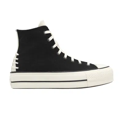 Pre-owned Converse Wmns Chuck Taylor All Star Lift High 'crafted Laces' | Black | Women's Size 10.5