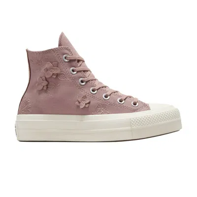 Pre-owned Converse Wmns Chuck Taylor All Star Lift High 'floral Embroidery - Bite The Dust' | Pink | Women's S
