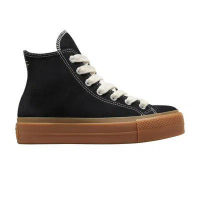 Pre-owned Converse Wmns Chuck Taylor All Star Lift Platform High 'black Honey Gum'