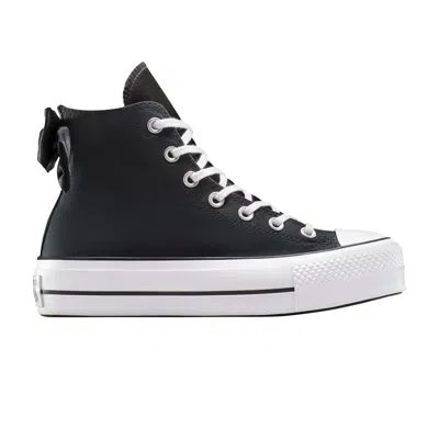 Pre-owned Converse Wmns Chuck Taylor All Star Lift Platform High 'black White Bows'