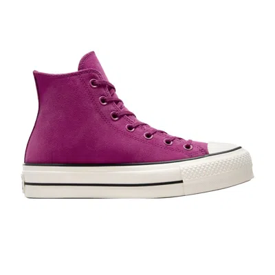Pre-owned Converse Wmns Chuck Taylor All Star Lift Platform High 'colorful Suede - Quantum Violet' | Purple |