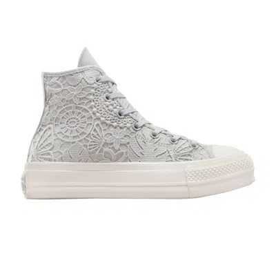Pre-owned Converse Wmns Chuck Taylor All Star Lift Platform High 'crochet' In Grey