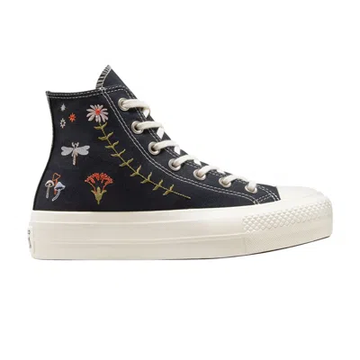 Pre-owned Converse Wmns Chuck Taylor All Star Lift Platform High 'enchanted Garden' In Black