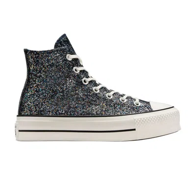 Pre-owned Converse Wmns Chuck Taylor All Star Lift Platform High 'glitter - Into The Void' In Black
