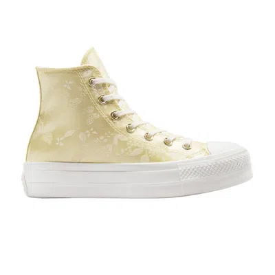 Pre-owned Converse Wmns Chuck Taylor All Star Lift Platform High 'golden Butterfly' In Cream