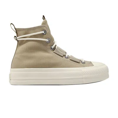 Pre-owned Converse Wmns Chuck Taylor All Star Lift Platform High 'nutty Granola' In Cream