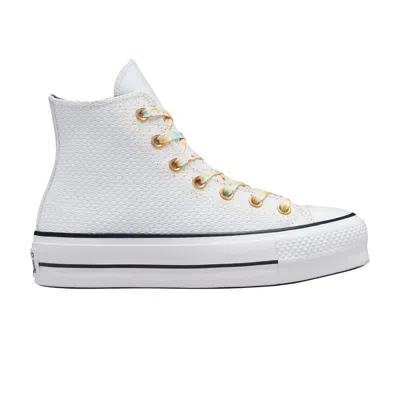 Pre-owned Converse Wmns Chuck Taylor All Star Lift Platform High 'paint Splatter - White'