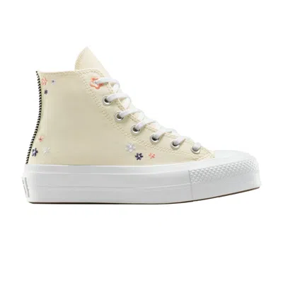 Pre-owned Converse Wmns Chuck Taylor All Star Lift Platform High 'petite Petals - Light Dune' | Cream | Women'