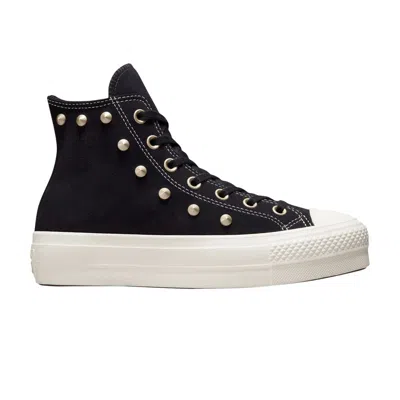 Pre-owned Converse Wmns Chuck Taylor All Star Lift Platform High 'studs - Black Light Gold'