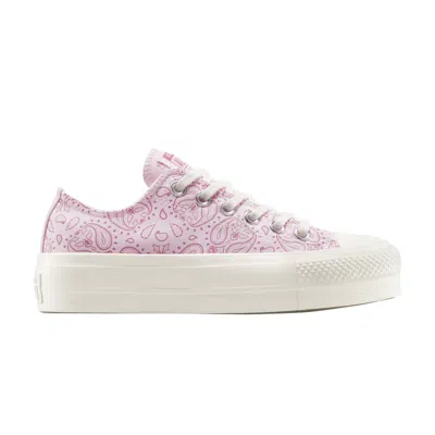 Pre-owned Converse Wmns Chuck Taylor All Star Lift Platform Low 'paisley' | Pink | Women's Size 8