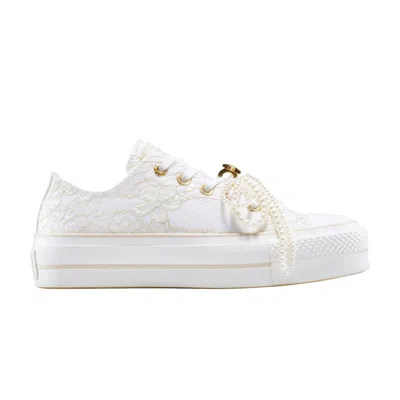 Pre-owned Converse Wmns Chuck Taylor All Star Lift Platform Low 'pearls' | White | Women's Size 9.5