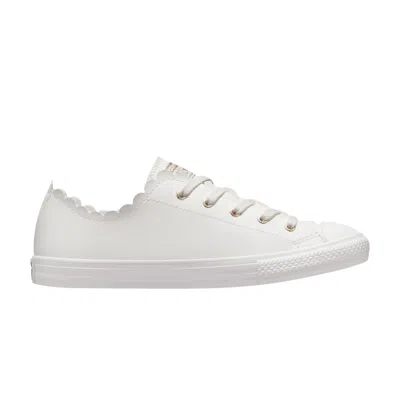 Pre-owned Converse Wmns Chuck Taylor All Star Low 'dainty Scalloped' In White