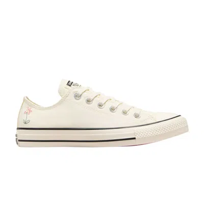 Pre-owned Converse Wmns Chuck Taylor All Star Low 'embroidered Little Flowers' | Cream | Women's Size 5