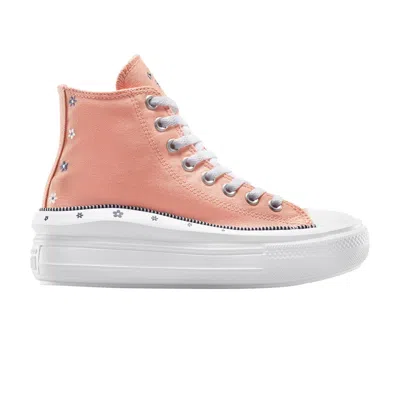 Pre-owned Converse Wmns Chuck Taylor All Star Move Platform High 'petite Petals - Vintage Peach'