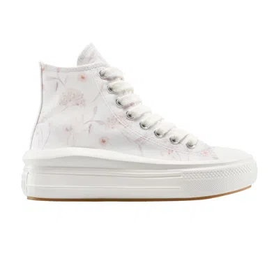 Pre-owned Converse Wmns Chuck Taylor All Star Move Platform High 'watercolor Flowers' | White | Women's Size 1