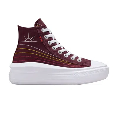 Pre-owned Converse Wmns Chuck Taylor All Star Move Platform High 'western Stitch' | Red | Women's Size 8