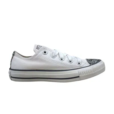 Pre-owned Converse Wmns Chuck Taylor All Star Ox 'white Sparkle' | Women's Size 9
