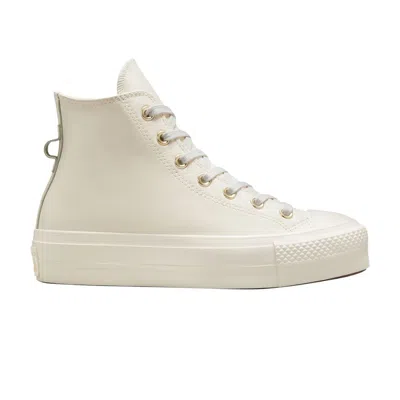 Pre-owned Converse Wmns Chuck Taylor All Star Platform High 'egret' | Cream | Women's Size 7 In White