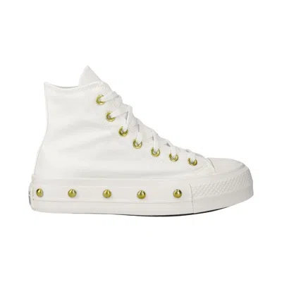 Pre-owned Converse Wmns Chuck Taylor All Star Studded Lift Platform 'white Gold' | Women's Size 5.5