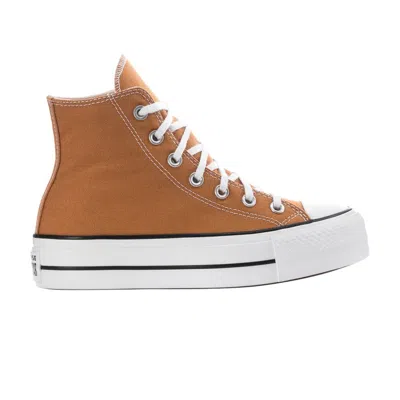 Pre-owned Converse Wmns Chuck Taylor Lift High Platform 'gingersnap' In Brown